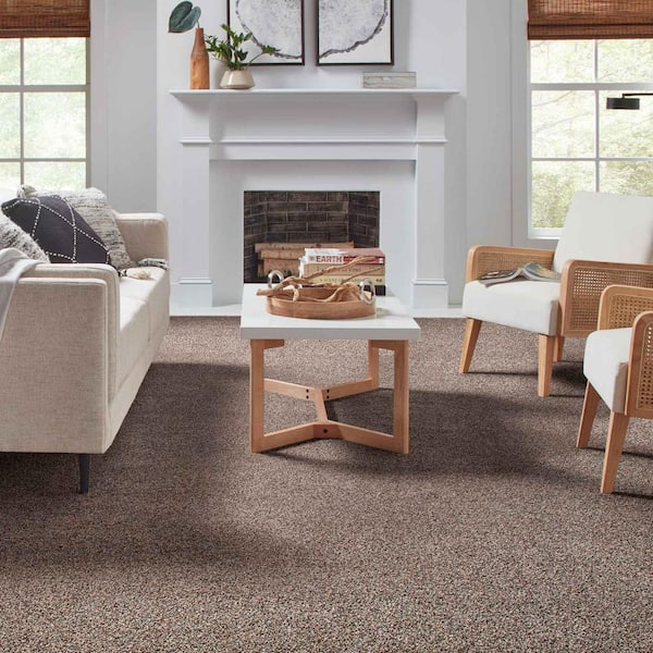 Playful Moments II - Pecan Bark - Brown 50 oz. Triexta Texture Installed Carpet