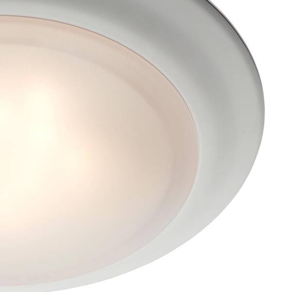 7.5 in. White Integrated LED Miniature Disk Flush Mount Ceiling Light Fixture with Acrylic Shade