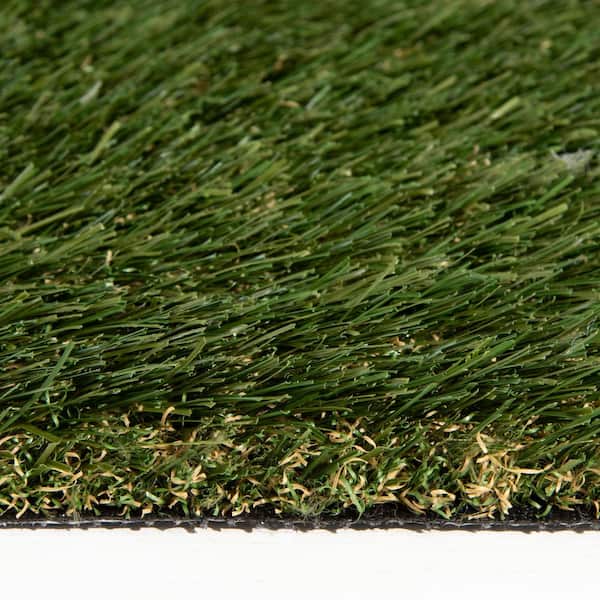56 oz. 5 ft. x 7 ft. Field/Olive Green Artificial Grass Rug