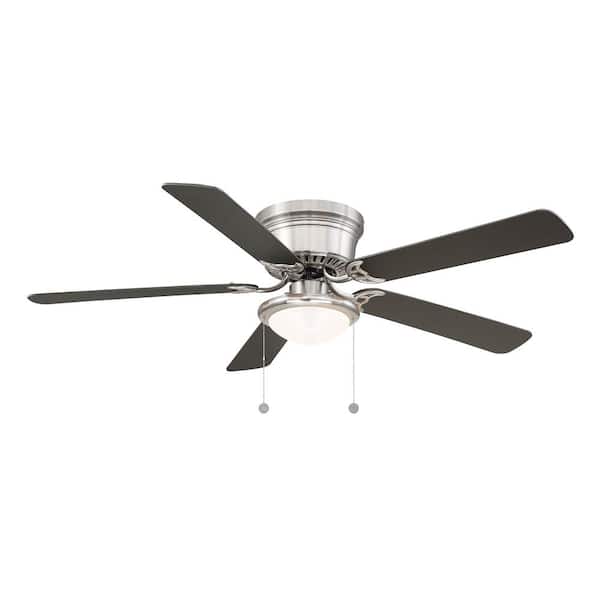 Hugger 56 in. LED Brushed Nickel Ceiling Fan