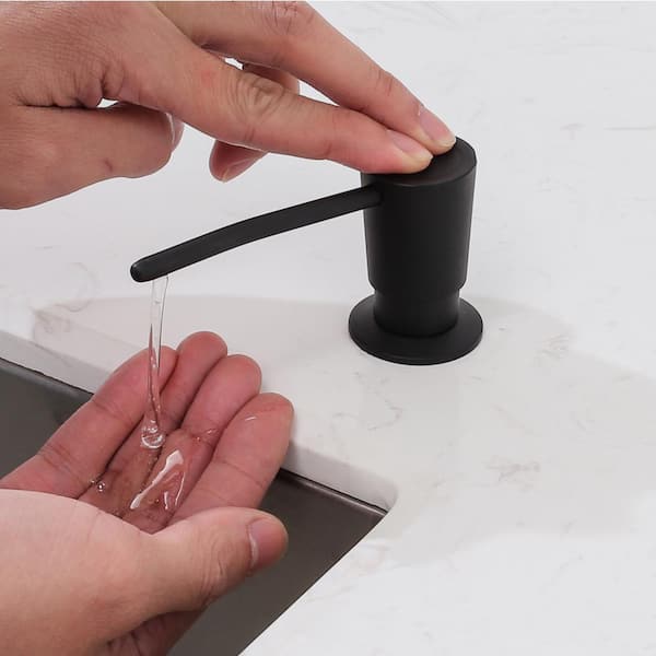 Kitchen Soap Dispenser, Solid Brass Construction with Refill-From-Top Capacity