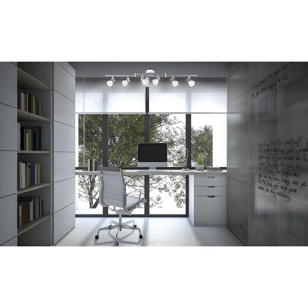 6-Light 4 ft. Chrome Integrated LED Track Lighting Kit