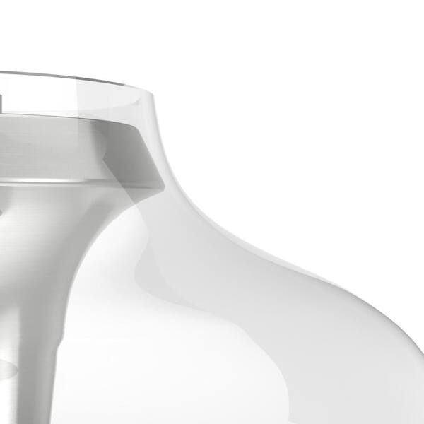 Vidria 1 Light Brushed Nickel Pendant with Glass Shade Kitchen Light