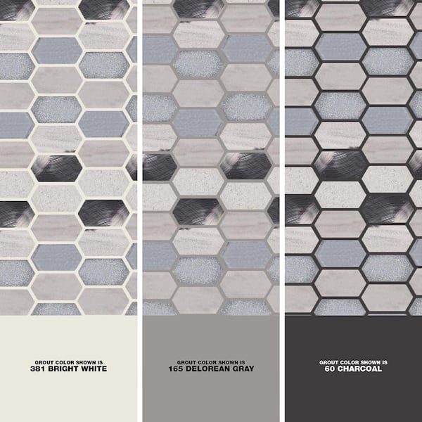 Harlow Picket 11.5 in. x 12.4 in. x 8 mm Textured Multi-Surface Mesh-Mounted Mosaic Tile (9.9 sq. ft./Case)