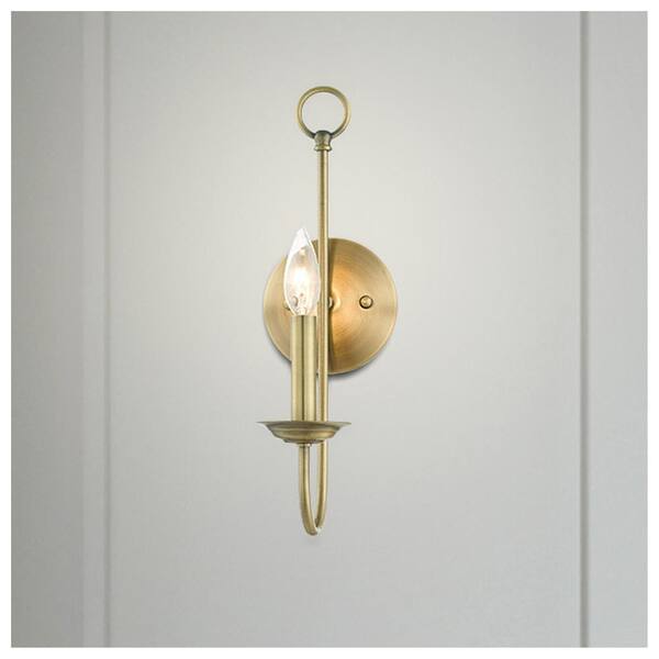 Estate 1 Light Antique Brass Sconce