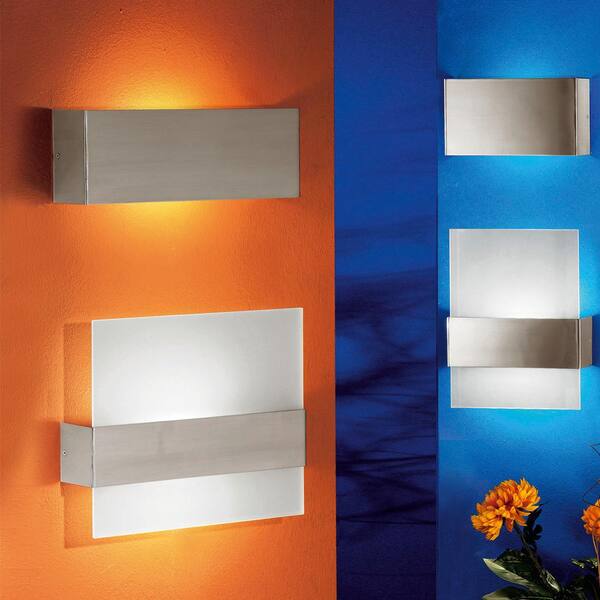 Nikita 8.86 in. W x 11.42 in. H 1-Light Matte Nickel Wall Sconce with White Glass Shade