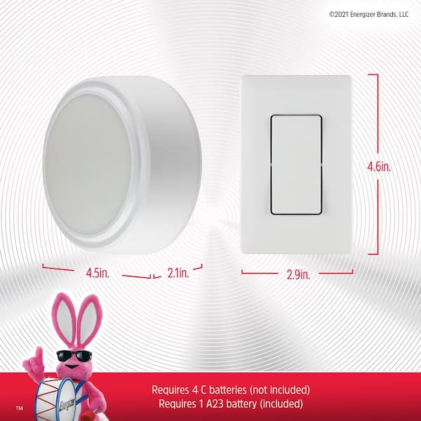 Battery Operated LED Ceiling Night Light Fixture with Remote