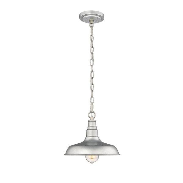 10.68 in. 1-Light Galvanized Outdoor