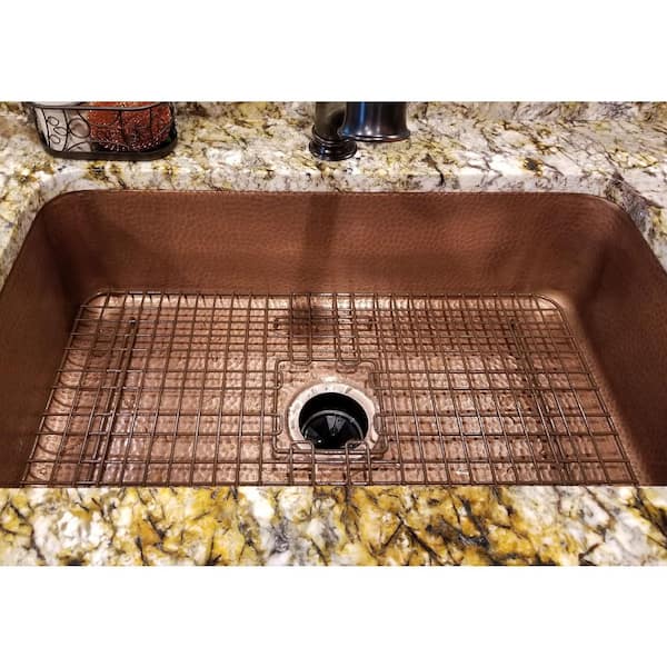 Rivera 31 in. Undermount Single Bowl 16 Gauge Antique Copper Kitchen Sink