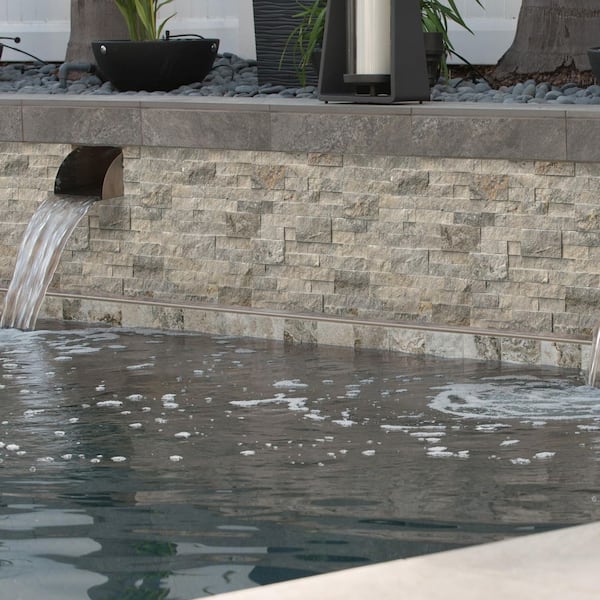 Trevi Gray Ledger Panel 6 in. x 24 in. Natural Travertine Wall Tile (6 sq. ft./Case)