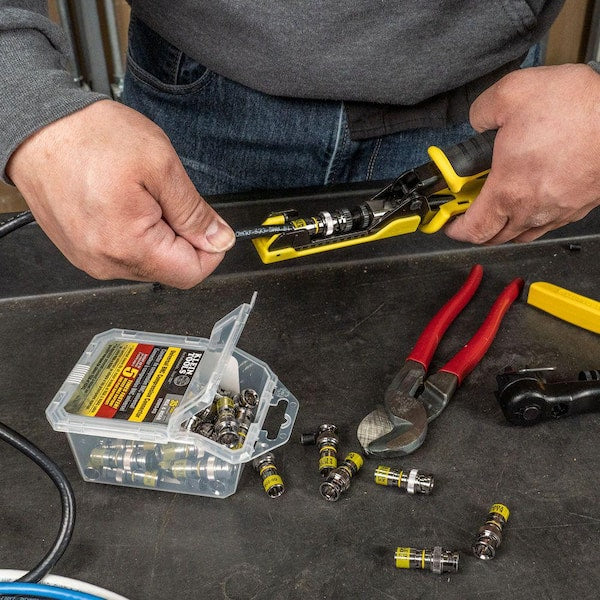 Universal BNC Compression Connector for RG6/6Q (35-Pack)