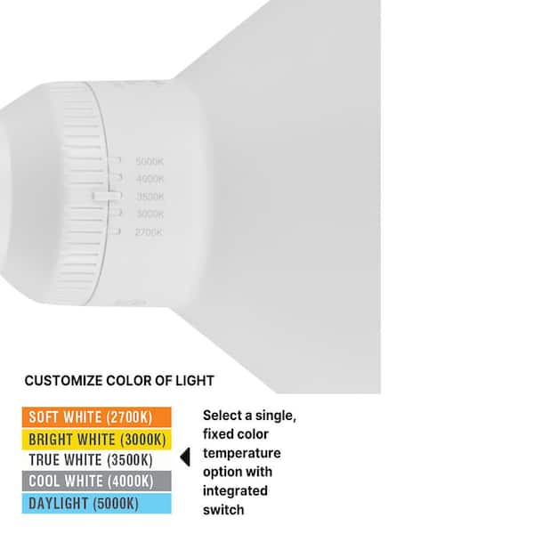 325-Watt Equivalent PAR38 Dimmable Flood LED Light Bulb with Selectable Color Temperature (1-pack)