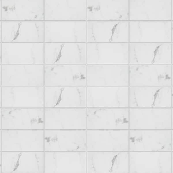 Classico Carrara Glossy 3 in. x 6 in. Ceramic Wall Tile (5.72 sq. ft./Case)