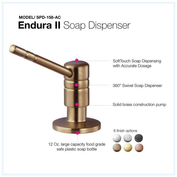 Endura II Counter-Mounted Soap Dispenser in Antique Copper