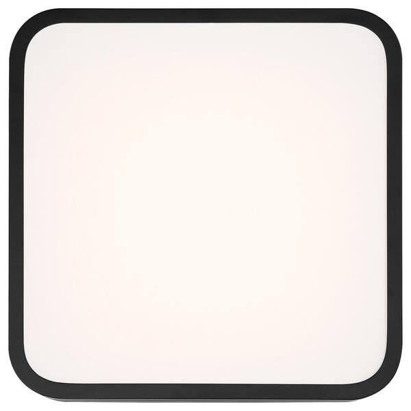 Granada 12 in. 1-Light Black LED Flush Mount