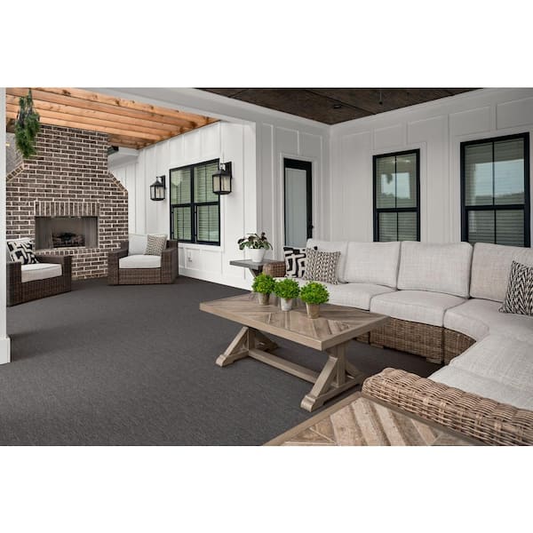 Soma Lake - Graphite - Gray 14 oz. SD Olefin Berber Installed Carpet