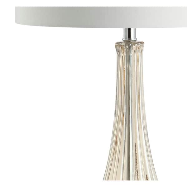 Dew Drop 32.75 in. Glass/Crystal LED Table Lamp, Champagne