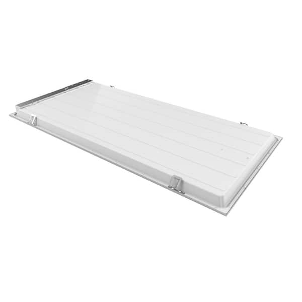 2 ft. x 4 ft. White Integrated LED Flat Panel Troffer Light Fixture at 5000 Lumens, 4000K Bright White
