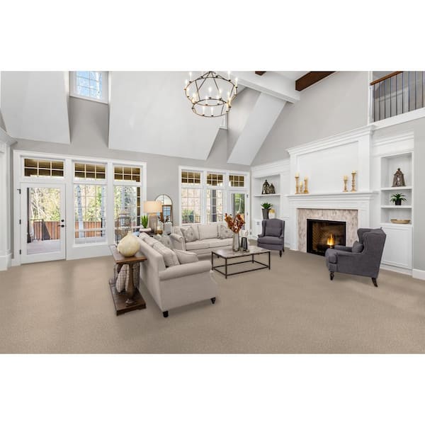 Fast Performer  - Hallet - Gray 40 oz. SD Polyester Texture Installed Carpet