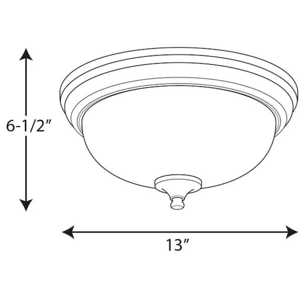 13 in. Alabaster Collection 21 -Watt Antique Bronze Integrated LED Flush Mount