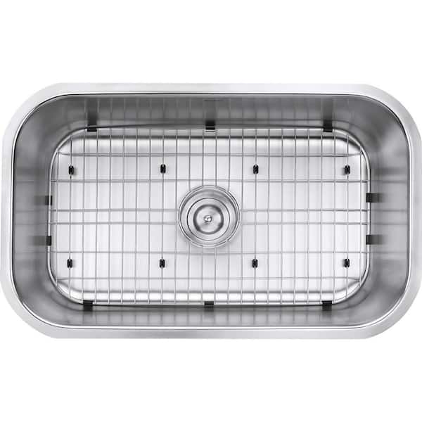 30 in. Single Bowl Undermount 16-Gauge Stainless Steel Kitchen Sink