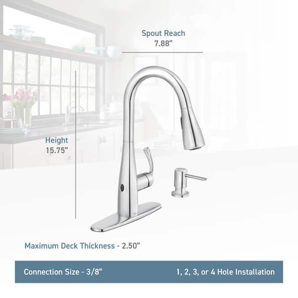 Essie Touchless 1-Handle Pull-Down Sprayer Kitchen Faucet with MotionSense Wave and Power Clean in Mediterranean Bronze