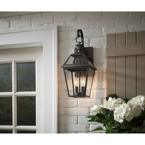 20.25 in. French Quarter Gas Style 2-Light Outdoor Wall Lantern Sconce