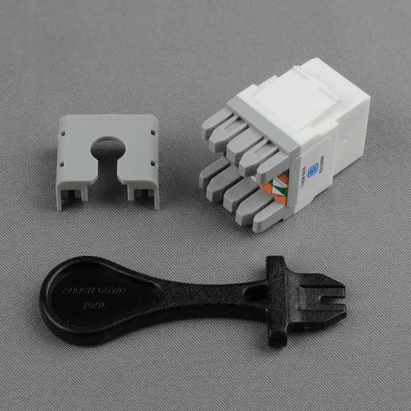 Category 6 Jack - White (5-Pack)