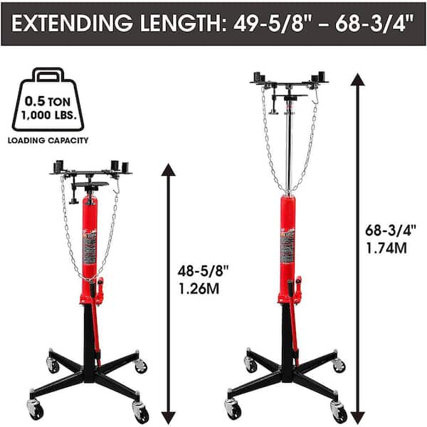 1/2-Ton Telescoping Transmission Floor Jack