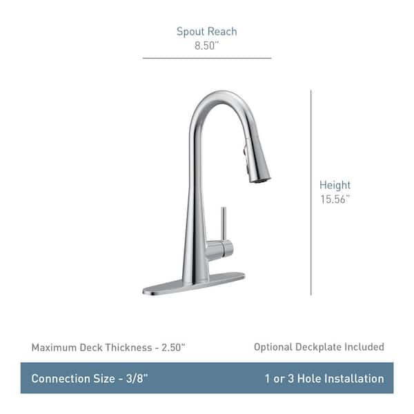 Sleek Single-Handle Pull-Down Sprayer Kitchen Faucet with Reflex and Power Clean in Spot Resist Stainless