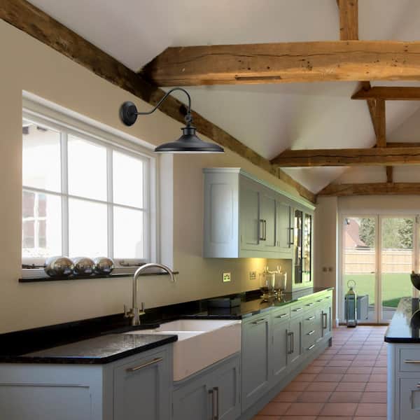 Aedan 1-Light Black Swivel Wall Sconce Light