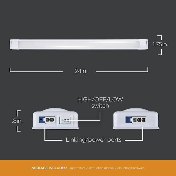 EZ Link Linkable Plug-in 24 in. LED White Under Cabinet Light