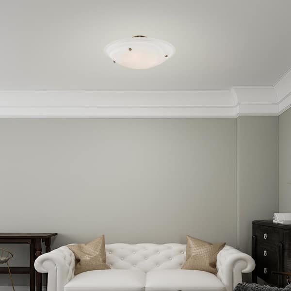 Oasis 4 Light Antique Brass Semi Flush Mount