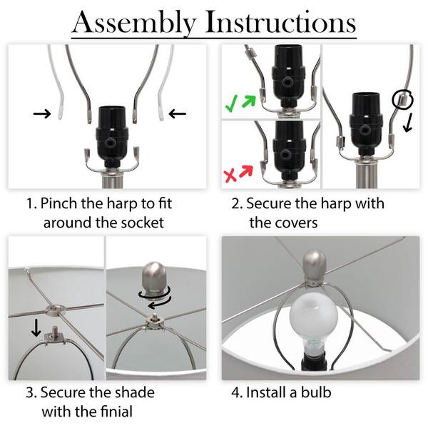 26.25 in. White Ceramic Tear Drop Shaped Table Lamp