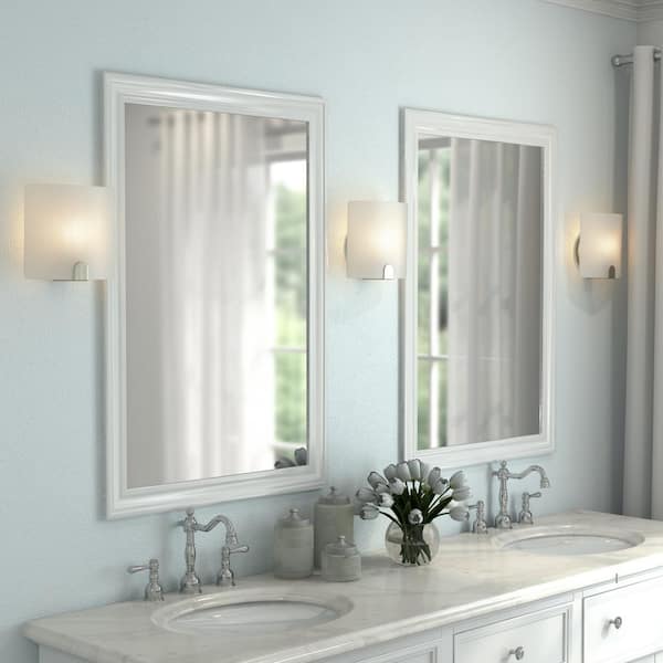 Obsidian 1-Light Brushed Nickel Sconce with Frosted Glass Shade