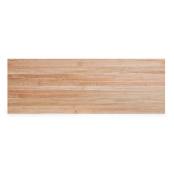 6 ft. L x 25 in. D x 1.5 in. T Finished Maple Solid Wood Butcher Block Countertop With Square Edge