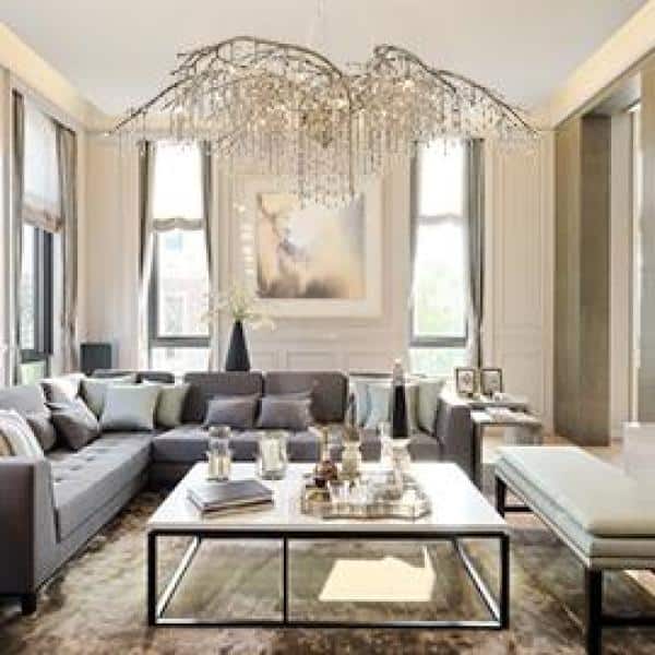 Autumn Twilight 24-Light Mystic Gold Halogen Chandelier