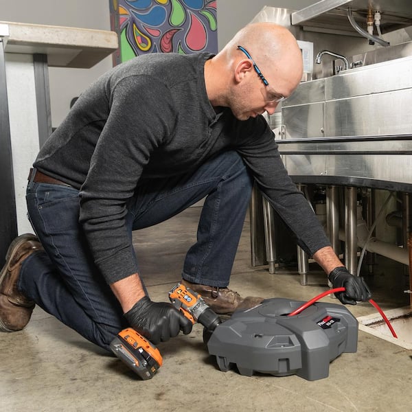 K9-12 FlexShaft Wall-to-Wall Drain Cleaner, 1/4 in. x 30 ft. Cleans 1-1/4 in. to 2 in. Pipes to Full Flow Capacity