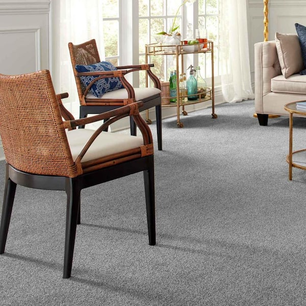 Tides Edge  - Danube - Blue 50 oz. Triexta Texture Installed Carpet