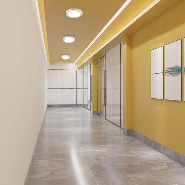 7.5 in. Brushed Nickel LED Disc Light (1-Pack)