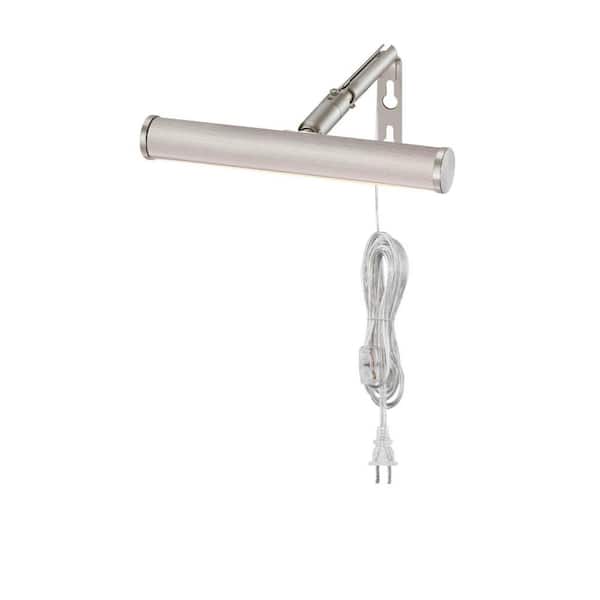 7 in. 2-Watt Brushed Nickel Adjustable Integrated LED Picture Light, 3000K