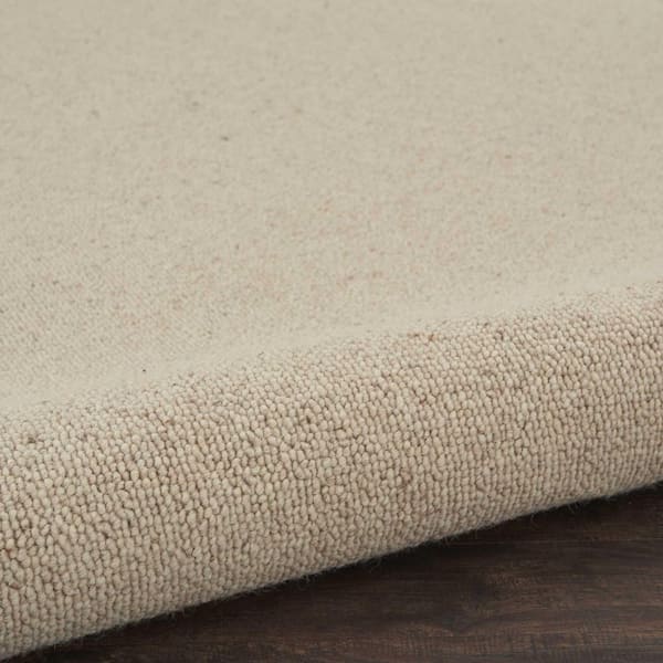 Bismarck - Natural - Brown 13.2 ft. 28 oz. Wool Berber Installed Carpet