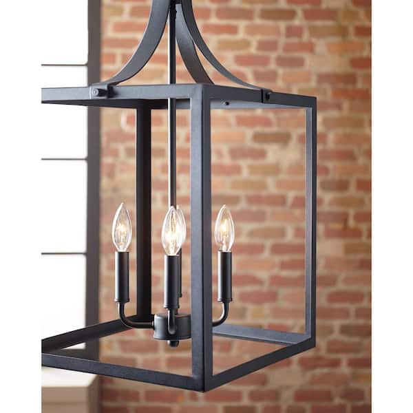 Labette 3-Light Black Hall-Foyer Hanging Pendant