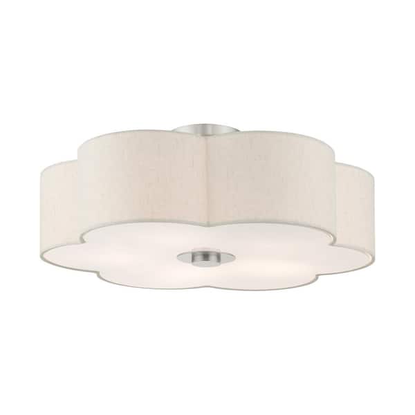 Solstice 5 Light Brushed Nickel Semi Flush Mount