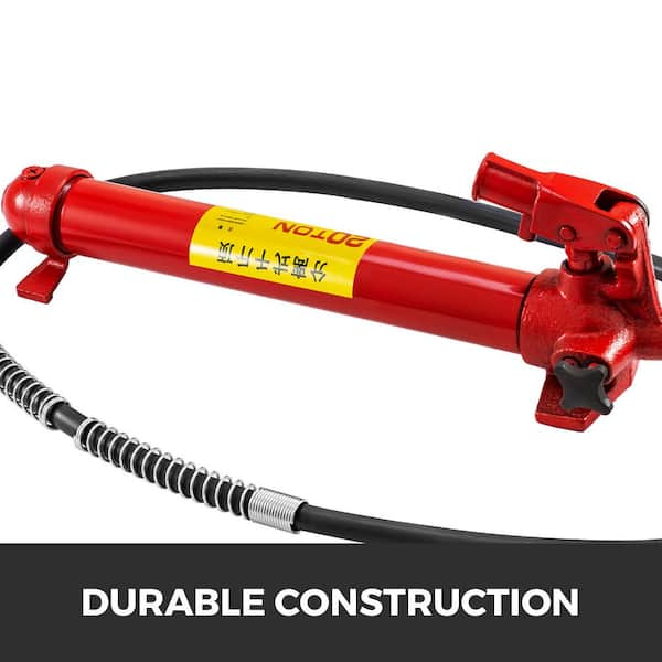 20-Ton Porta Power Kit 55.1 in. Oil Hose Hydraulic Car Jack Ram 13.78 in. Lifting Height Autobody Frame Repair Tools