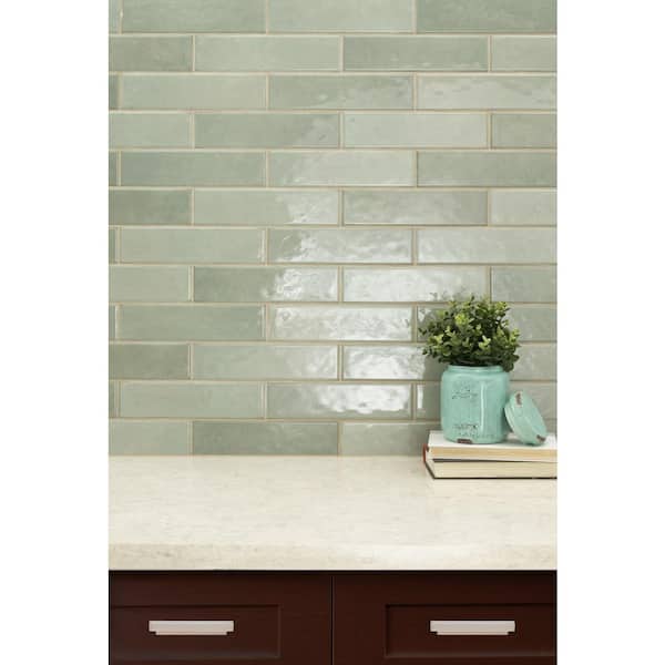 Lakeview Jade 3 in. x 12 in. Glossy Ceramic Wall Tile (5.5 sq. ft./Case)