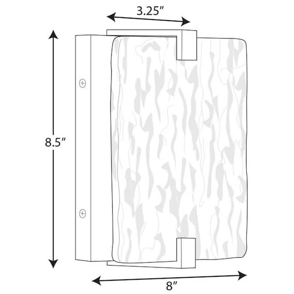 LED Alabaster Stone Sconce Black ADA Wall Sconce