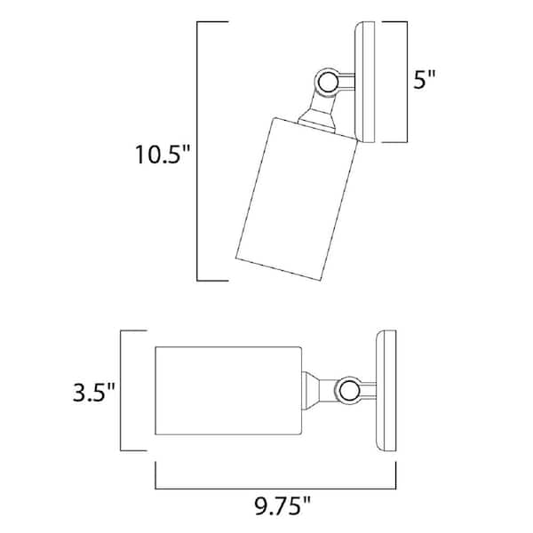 Spots 1-Light White Flushmount