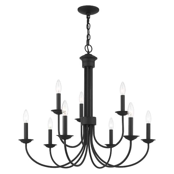 Estate 9 Light Black Chandelier