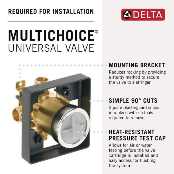 Ara Rough Not Included 2-Handle Diverter Valve with 3-Setting Integrated Diverter in Matte Black (Valve not Included)